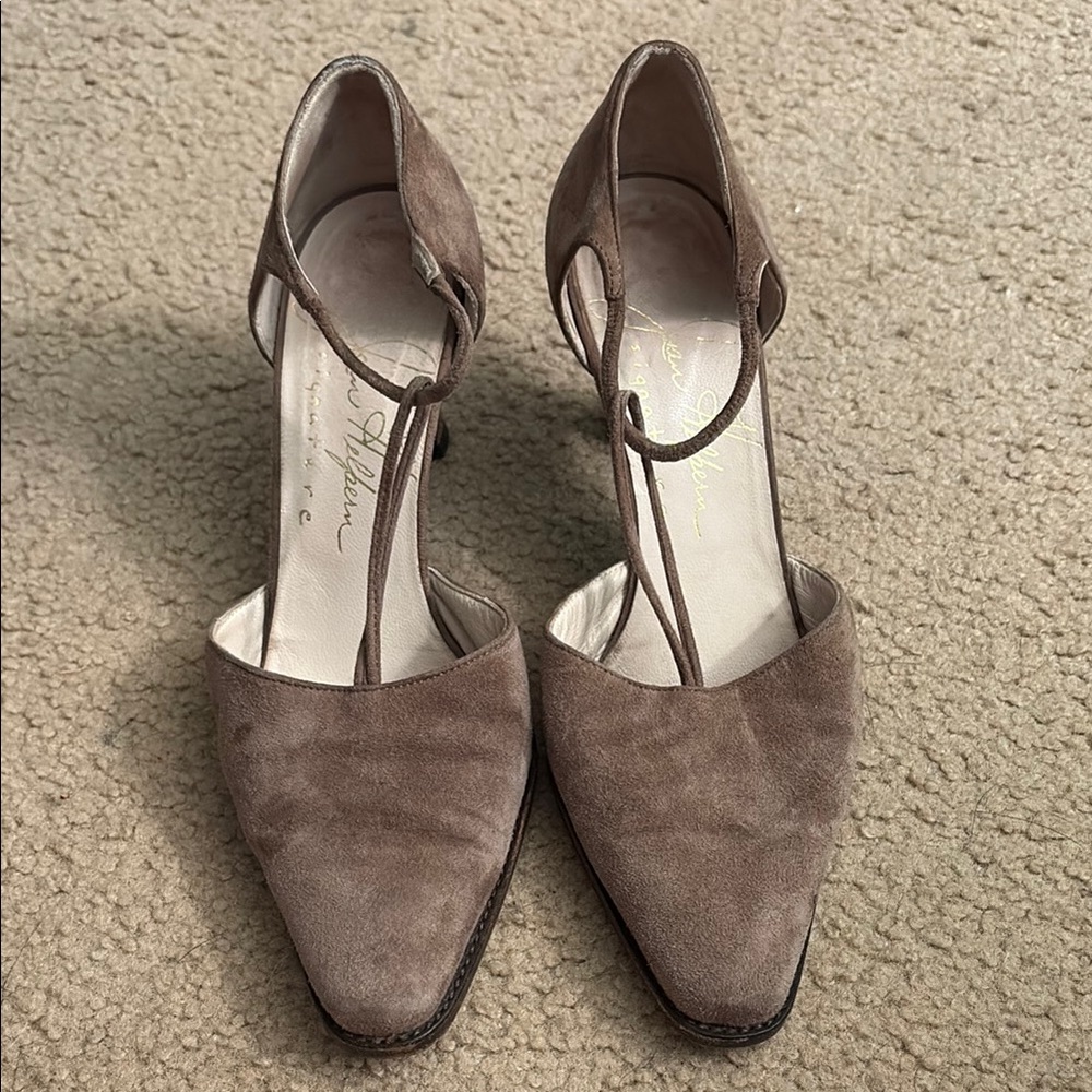 Vintage Joan Helpern Women's Brown Suede Heels